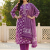 Indyancart Women's Floral Printed Regular Mirror Work Pure Cotton Kurta with Trousers & With Dupatta