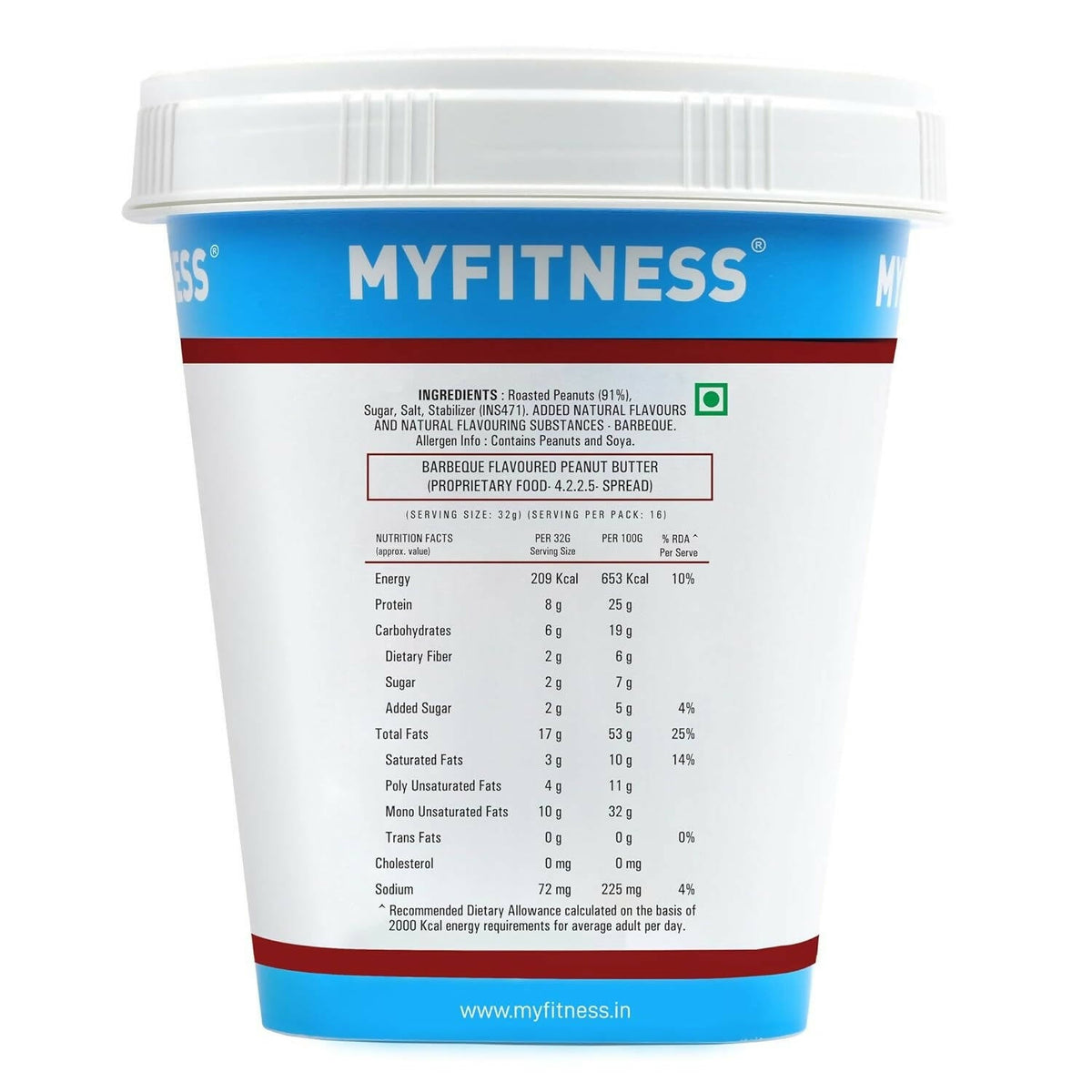 Myfitness Schezwan High Protein Spread & Dip Spicy Smooth Peanut Butter