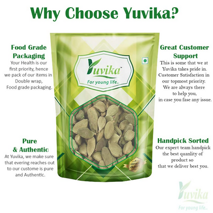 Yuvika Elaichi Choti - Elettaria Cardamomum - Green Cardamom Small