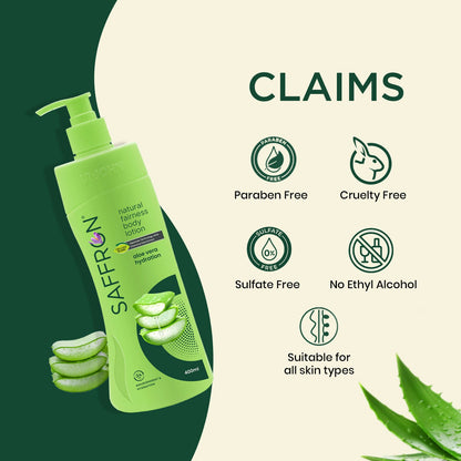 VI-JOHN Saffron Natural Fairness Body Lotion Aloe Vera Hydration For All Skin Types