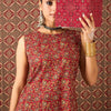Dhiyona IE Women Ethnic Motifs Printed Pure Cotton Straight Kurta With Salwar Set