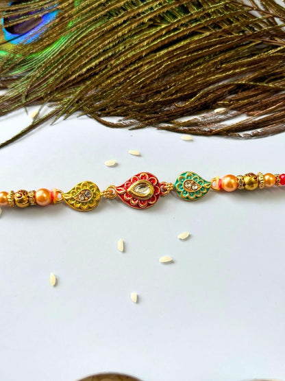 Anouk Unisex 4 Pieces Thread & Beaded Wraparound Rakhis