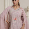 Dhiyona IE Women Floral Embroidered Regular Thread Work Pure Cotton Kurta with Trousers & With Dupatta