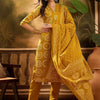 Dhiyona SN Women's Bandhani Printed Pure Cotton Straight Kurta With Trousers & Dupatta Set