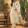 Dhiyona SN Women's Floral Embroidered Pure Cotton Straight Kurta With Trousers & Dupatta