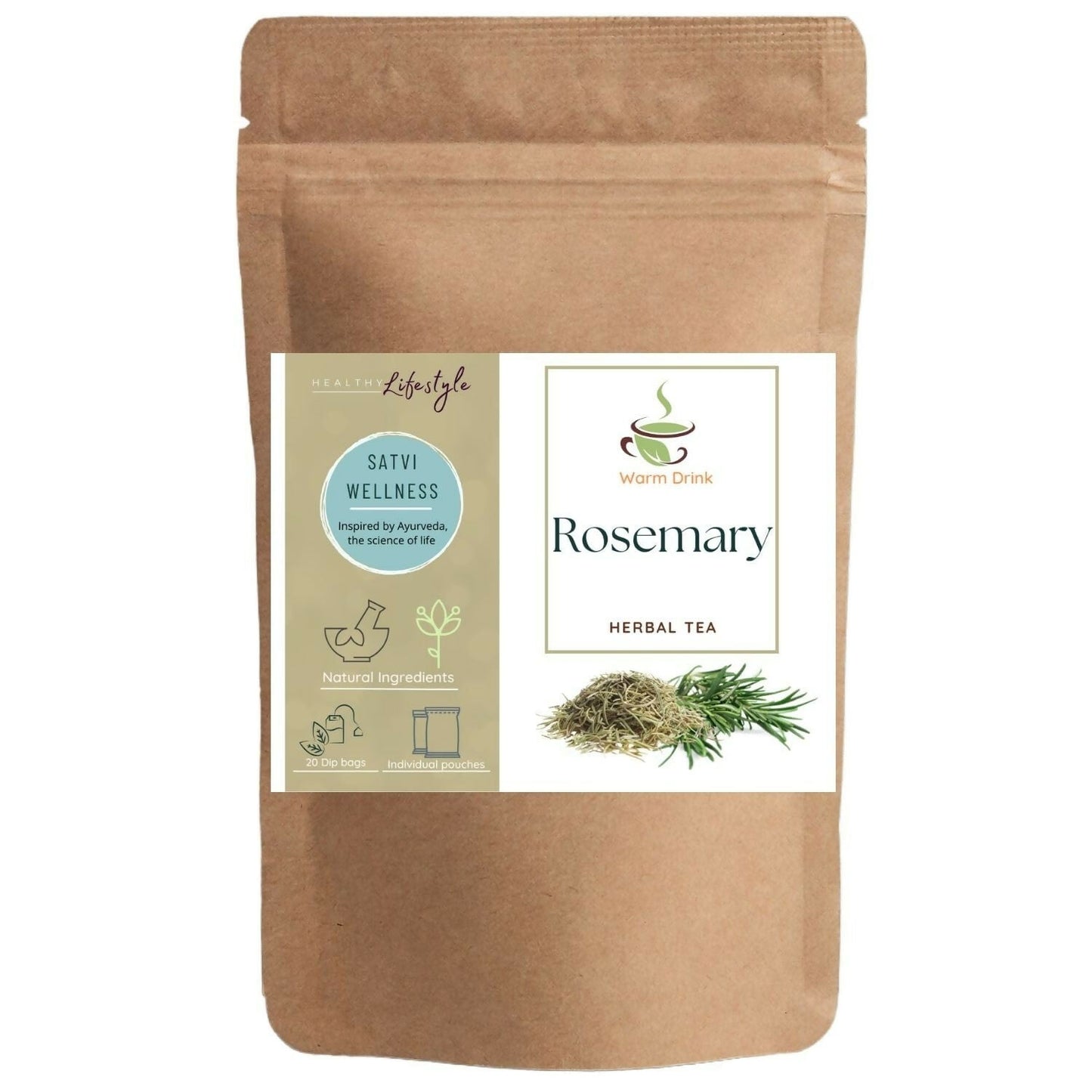 Satvi Wellness Rosemary Tea Bags | Herbal Tea