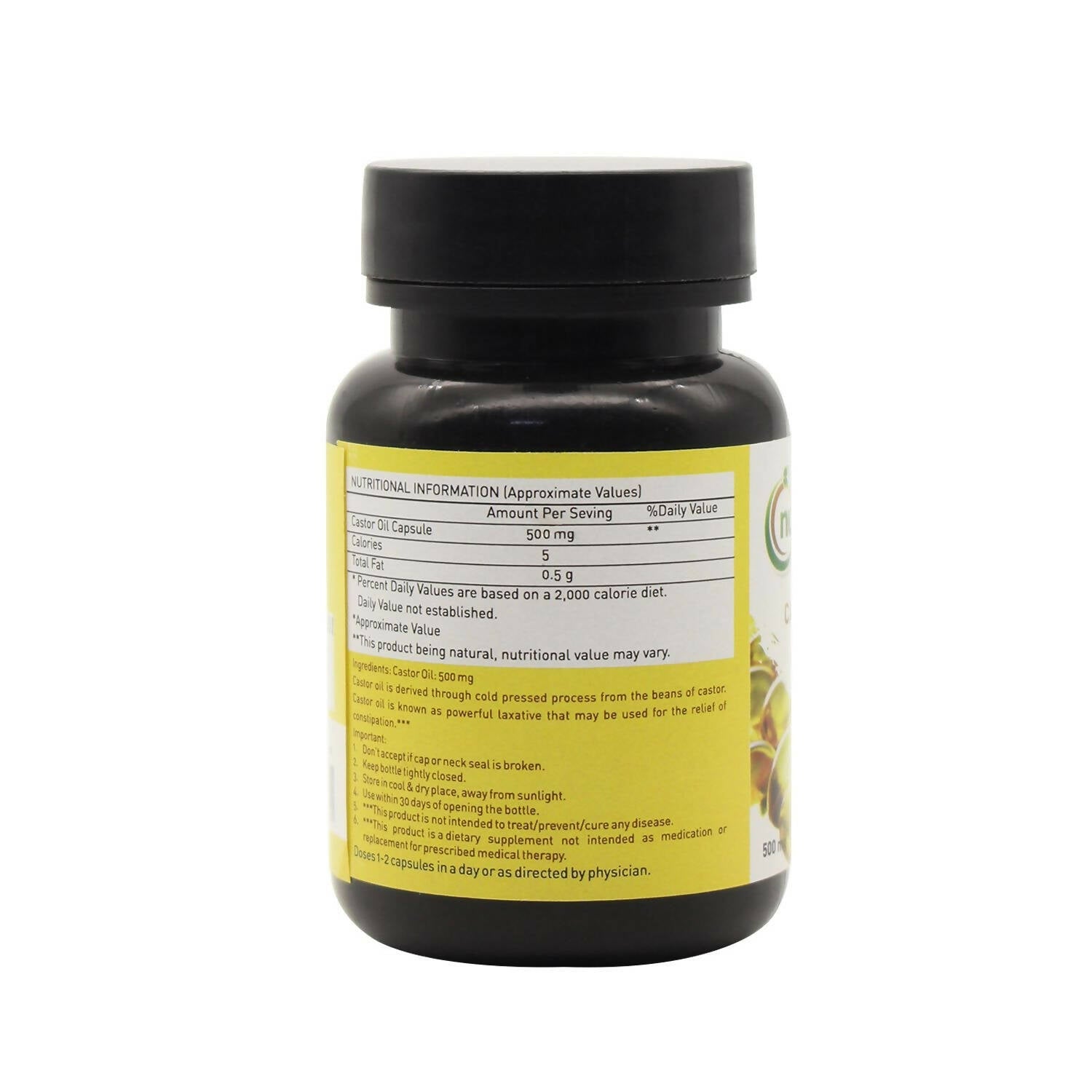 Nutriorg Castor Oil Soft Gel Capsules - Indyancart