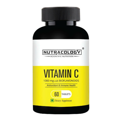 Nutracology Vitamin C 1000mg with Citrus Bioflavonoids for Immunity & Glowing Skin Tablets