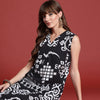 Dhiyona IE Ethnic Motifs Printed Pleated Pure Cotton Kurta with Trousers