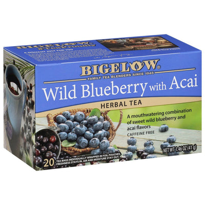 Bigelow Tea Wild Blueberry With Acai Herbal Tea With Freshness & Aroma Caffeine Free