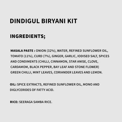 Cookd Dindigul Biryani Kit featuring fragrant biryani masala in a colorful packet, ideal for authentic Indian-style biryani cooking.