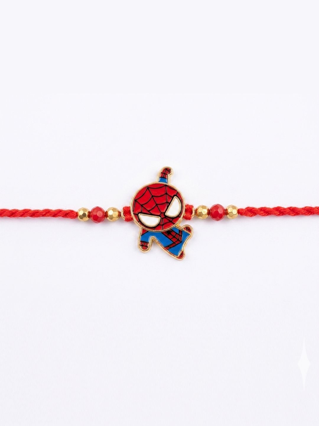 Anouk Kids Spider Man Character Artificial Beads Thread Rakhi With Roli Chawal Chandan