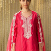 Indyancart IE Women Ethnic Motifs Embroidered Regular Thread Work Kurta with Trousers & With Dupatta