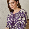 Dhiyona IE Ethnic Motifs Printed Round Neck Tunic With Trousers