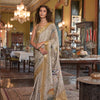 Dhiyona GR Women's Mustard Gold Yellow & Grey Banarasi Digital Soft Silk Saree
