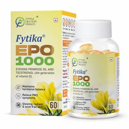 Fytika Epo 1000 Evening Primrose Oil and Tocotrienol Capsules - Indyancart