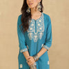 Dhiyona IE Women Ethnic Motifs Embroidered Regular Thread Work Kurta with Trousers