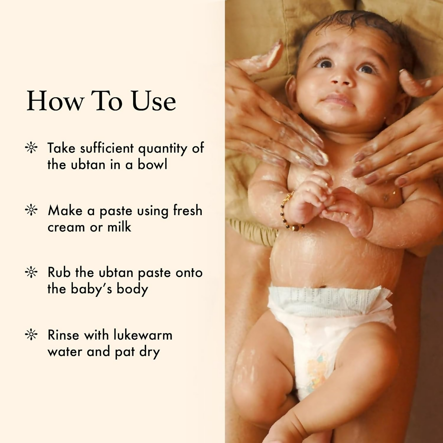 Old School Rituals handmade baby body Ubtan natural bath powder with gentle, traditional ingredients for soft, healthy baby skin.