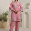 Dhiyona IE Women Floral Embroidered Regular Thread Work Kurta with Palazzos
