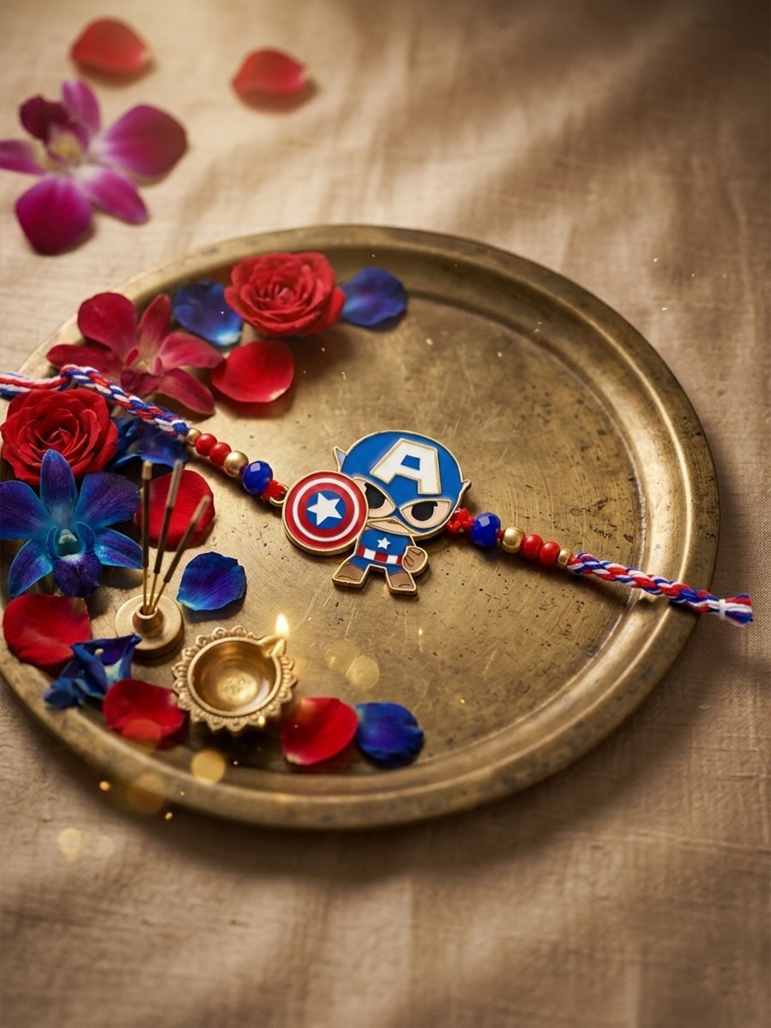 Anouk Kids Avengers Character Artificial Beads Thread Rakhi