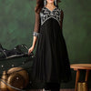 Dhiyona SN Women's Embroidered Thread Work Anarkali Kurta & Trousers With Dupatta