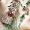 Dhiyona Set Of 2 Designer Religious Silver Toned Bhaiya Bhabhi Rakhi