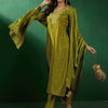 Dhiyona SN Women's Floral Embroidered Straight Kurta with Trousers & Dupatta