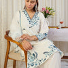 Dhiyona IE Women Ethnic Motifs Embroidered Thread Work Kurta with Palazzos & With Dupatta