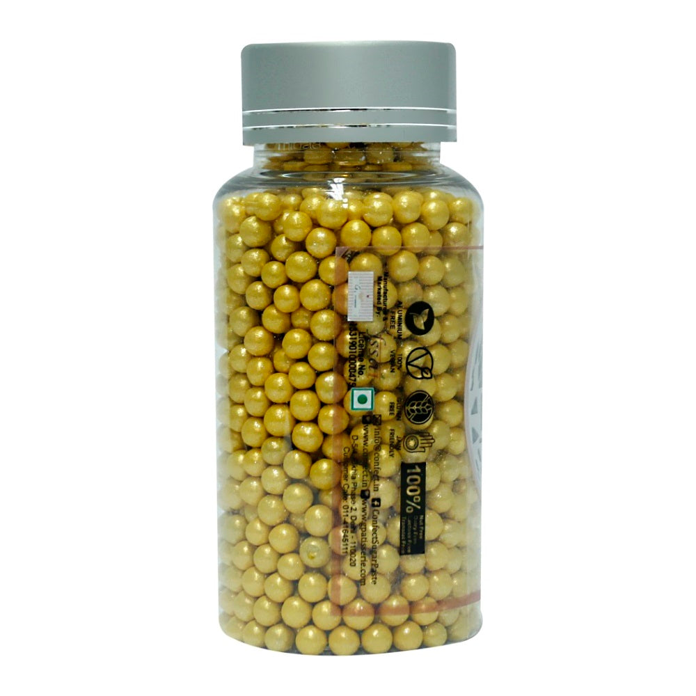 Confect Yellow Disco Balls Sprinkles 4 MM