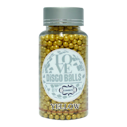 Confect Yellow Disco Balls Sprinkles 5 MM