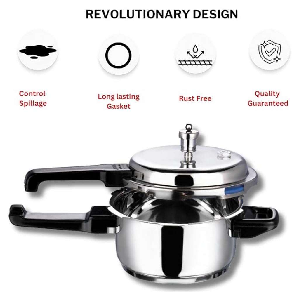 Vinod 18/8 Stainless Steel Outer Lid Pressure Cooker