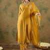 Dhiyona IE Floral Embroidered Kurta With Trousers & Dupatta