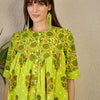 Dhiyona IE Women's Women Floral Printed Tiered Pure Cotton Kurta with Trousers