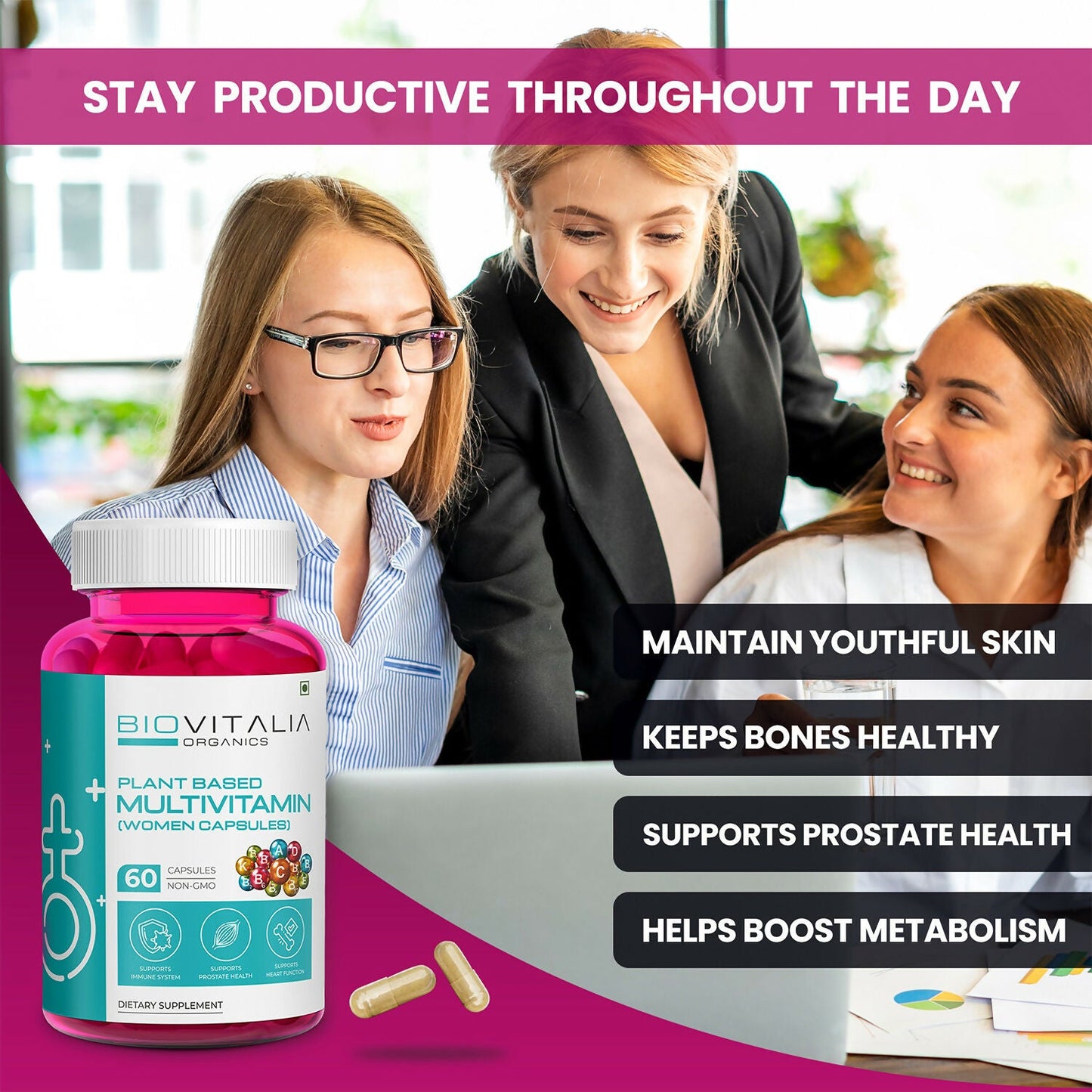 Biovitalia Organics Multivitamin For Women Capsules