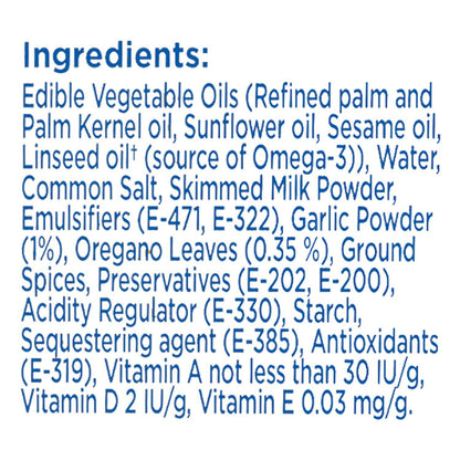 Nutralite Fat Spread - Garlic and Oregano Tub
