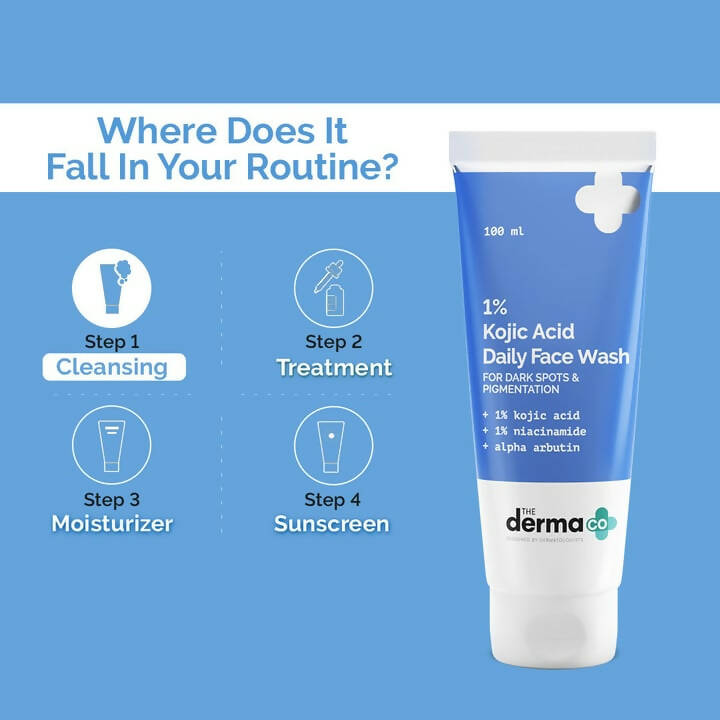 The Derma Co 1% Kojic Acid Face Wash For Dark Spots & Pigmentation - Indyancart