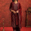 Indyancart IE Women Ethnic Motifs Embroidered Kurta with Trousers & Dupatta