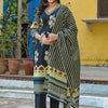 Dhiyona VA Women's Printed Regular Gotta Patti Pure Cotton Kurta with Trousers & With Dupatta
