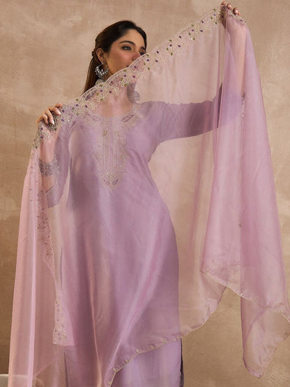 Women Ethnic Motifs Embroidered Kurta with Salwar & Dupatta
