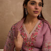 Dhiyona IE Women Floral Embroidered Regular Thread Work Linen Kurta Set With Dupatta