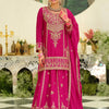 Dhiyona IE Floral Embroidered Sequinned Kurta With Sharara & Dupatta