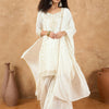 Indyancart VA Women Ethnic Motifs Embroidered Regular Kurta & Sharara With Dupatta