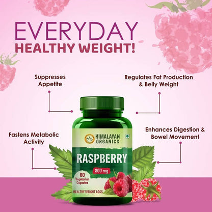 Himalayan Organics Raspberry 800 mg Vegetarian Capsules