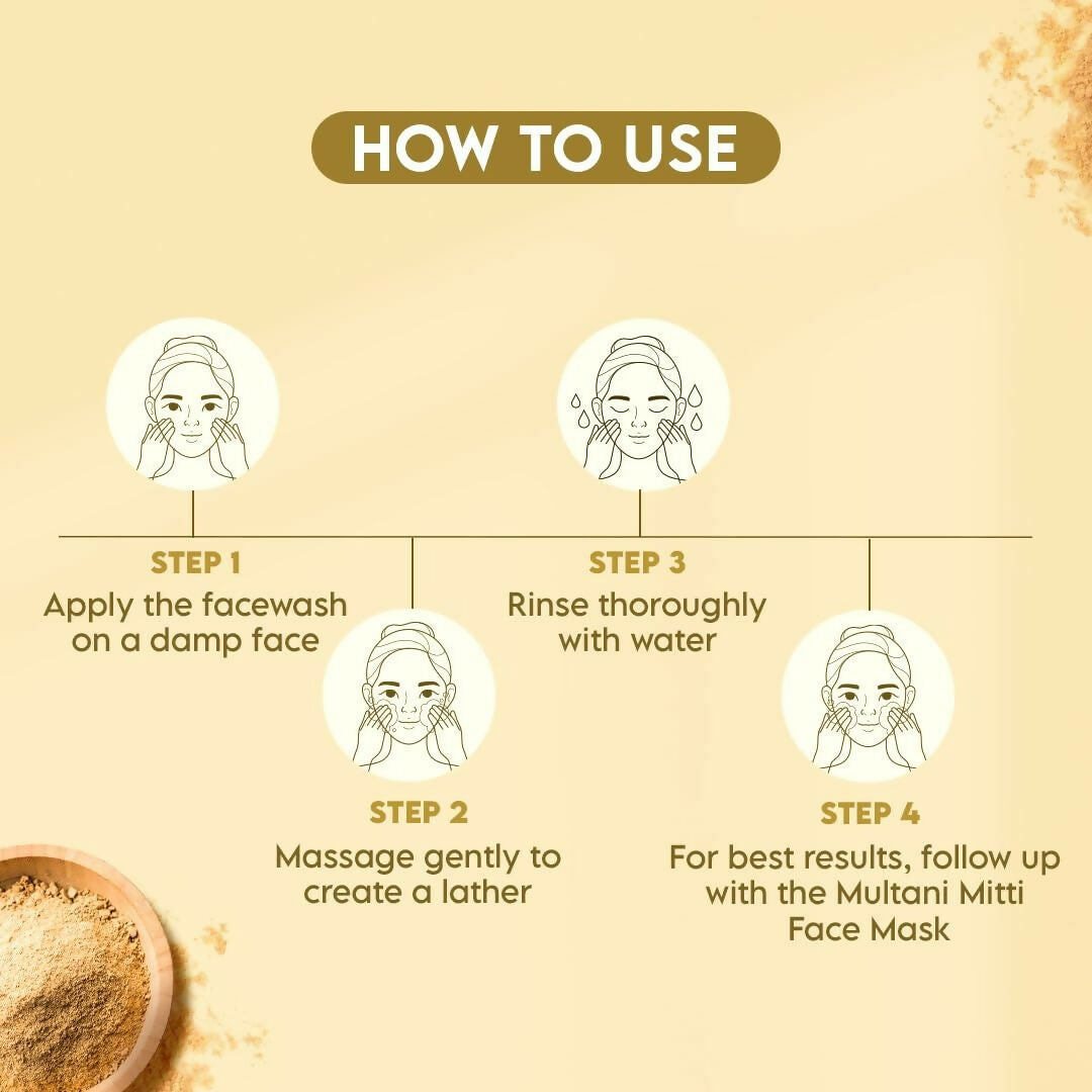 Clensta Multani Mitti Face Wash with natural clay and herbal ingredients, suitable for deep cleansing and refreshing skin.