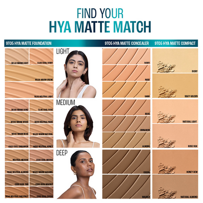 Lakme 9to5 Hya Matte Foundation + Hyaluronic Acid - Warm Natural