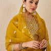 Dhiyona IE Women's Women Ethnic Motifs Embroidered Kurta With Trousers & Dupatta Kurta Sets