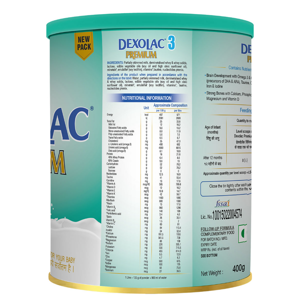 Dexolac Premium Infant Formula Powder Stage 3 (From 12-24 Months) - Indyancart