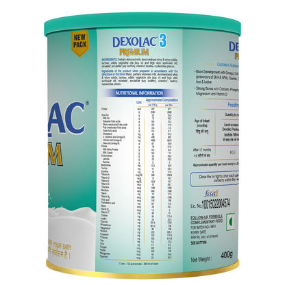 Dexolac Premium Infant Formula Powder Stage 3 (From 12-24 Months) - Indyancart