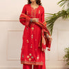 Dhiyona IE Women Ethnic Motifs Embroidered Kurta with Palazzos & With Dupatta