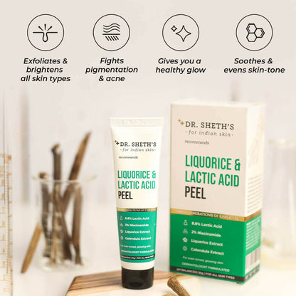 Dr. Sheth's Liquorice & Lactic Acid Peel Mask - Indyancart